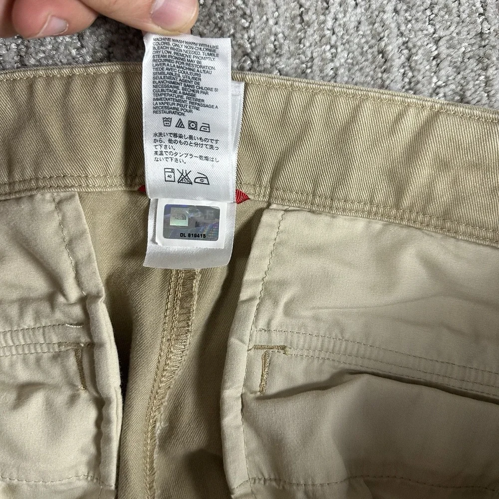 The North‎ Face Mens 34 Cargo Khaki Pants Cotton Twill Straight Leg RN61661